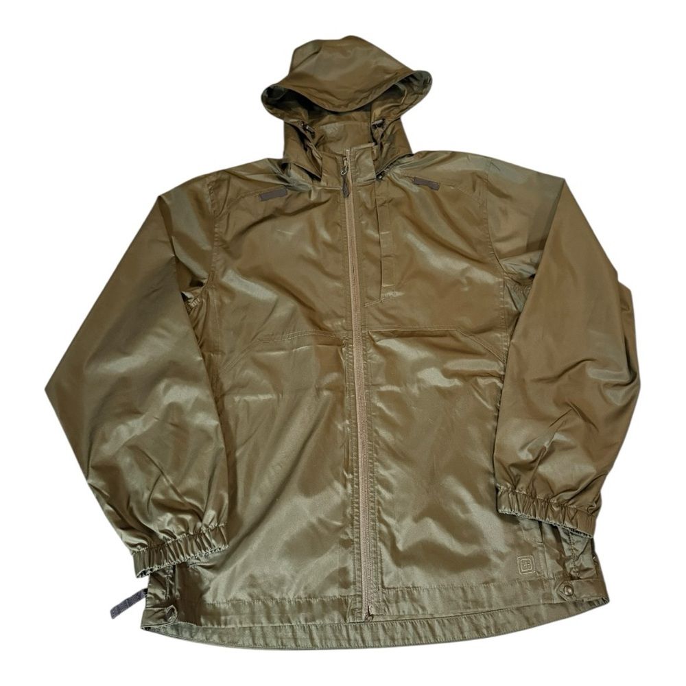 5.11 Tactical Men's Olive Green Lightweight Raincoat Windbreaker Size Small